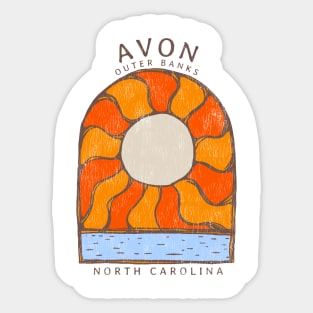 Avon, NC OBX Summertime Vacationing Burning Sun Sticker